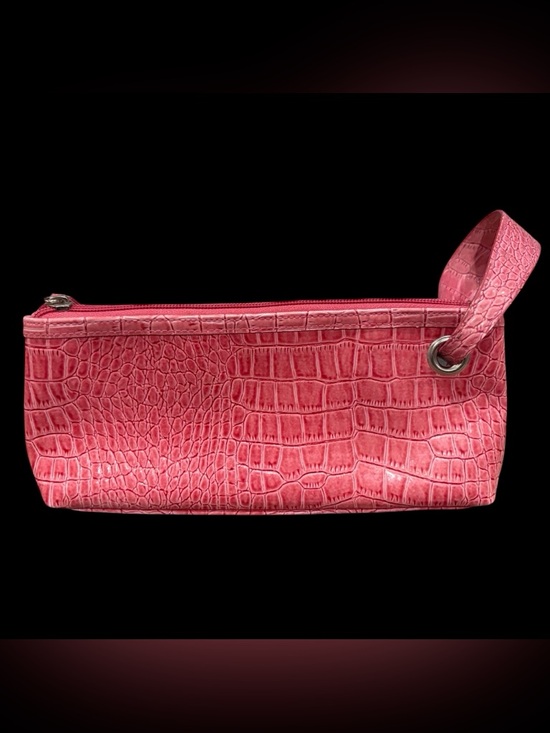Handbags - Pink Croc-Embossed Clutch
